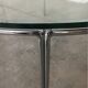 Chrome and glass coffee table in Space Age style from the mid-century, 1960s.