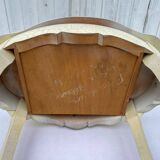 Bolster one drawer eggshell color cracked effect side table 1970