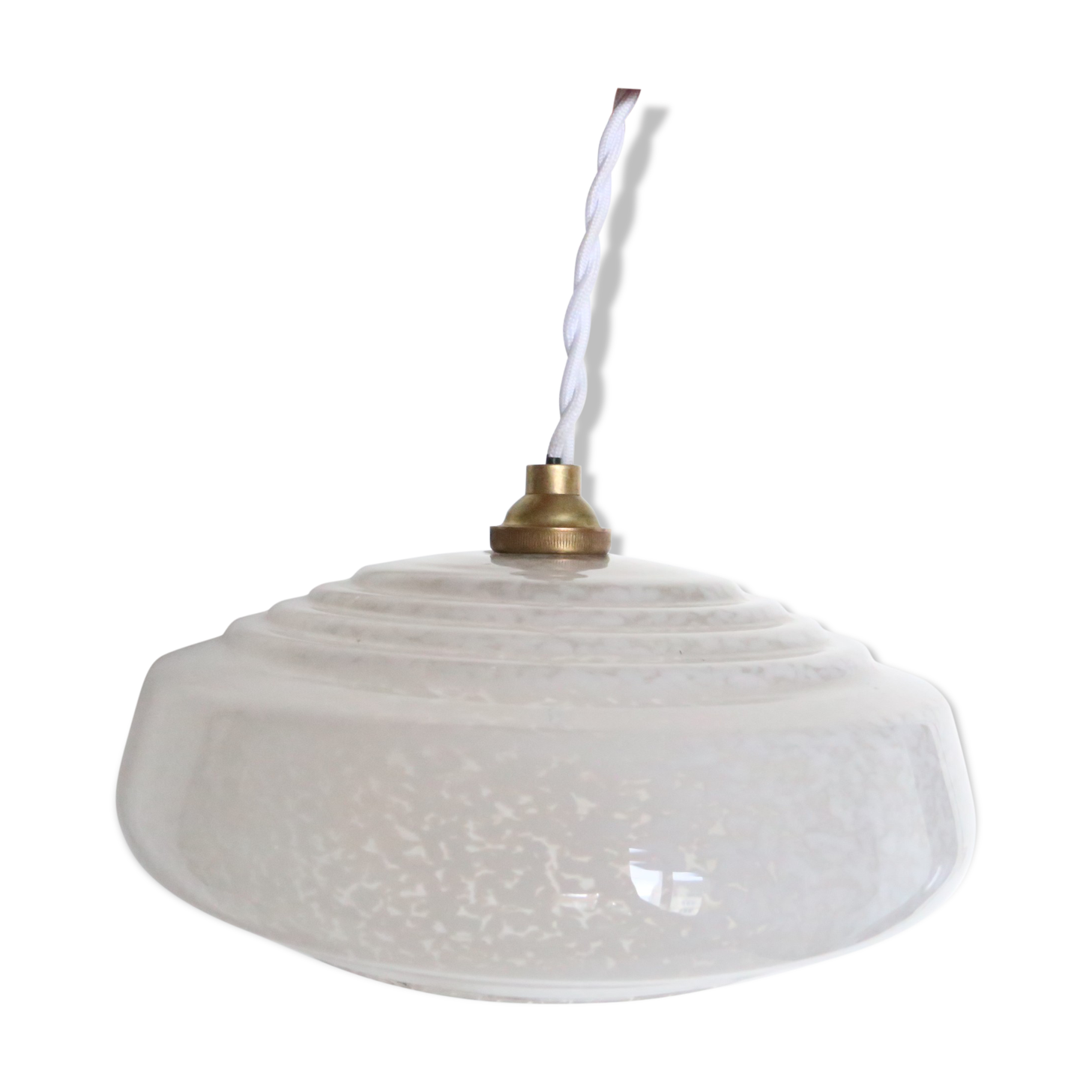 White Clichy glass hanging