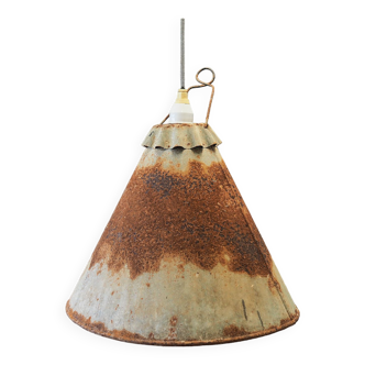 Metal lamp, industrial style, 1950s