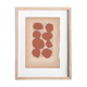 Painting on book page - B138 col. terracotta signed Eawy