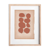 Peinture sur page de livre - B138 col. terracotta signé Eawy