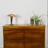 Vintage dark wood sideboard with drawers