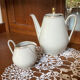 Coffee pot and milk jug (porcelain)