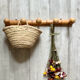 Wooden coat rack 5 hooks