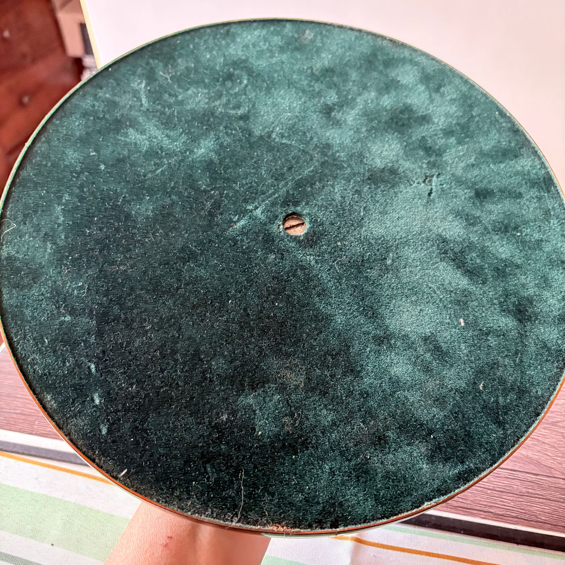 Plateau service straw marquetry