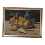 Original Swedish Mid-Century Oil on Canvas "Still Life" 1938 by Golson