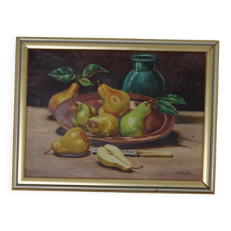 Original Swedish Mid-Century Oil on Canvas "Still Life" 1938 by Golson