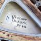 Ceramic plate, signed Le Vaucour, Vallauris