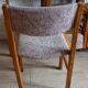 Set of 6 vintage solid elm chairs.