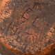 Earthenware bowl, glazed inside, raw outside, monogram EL