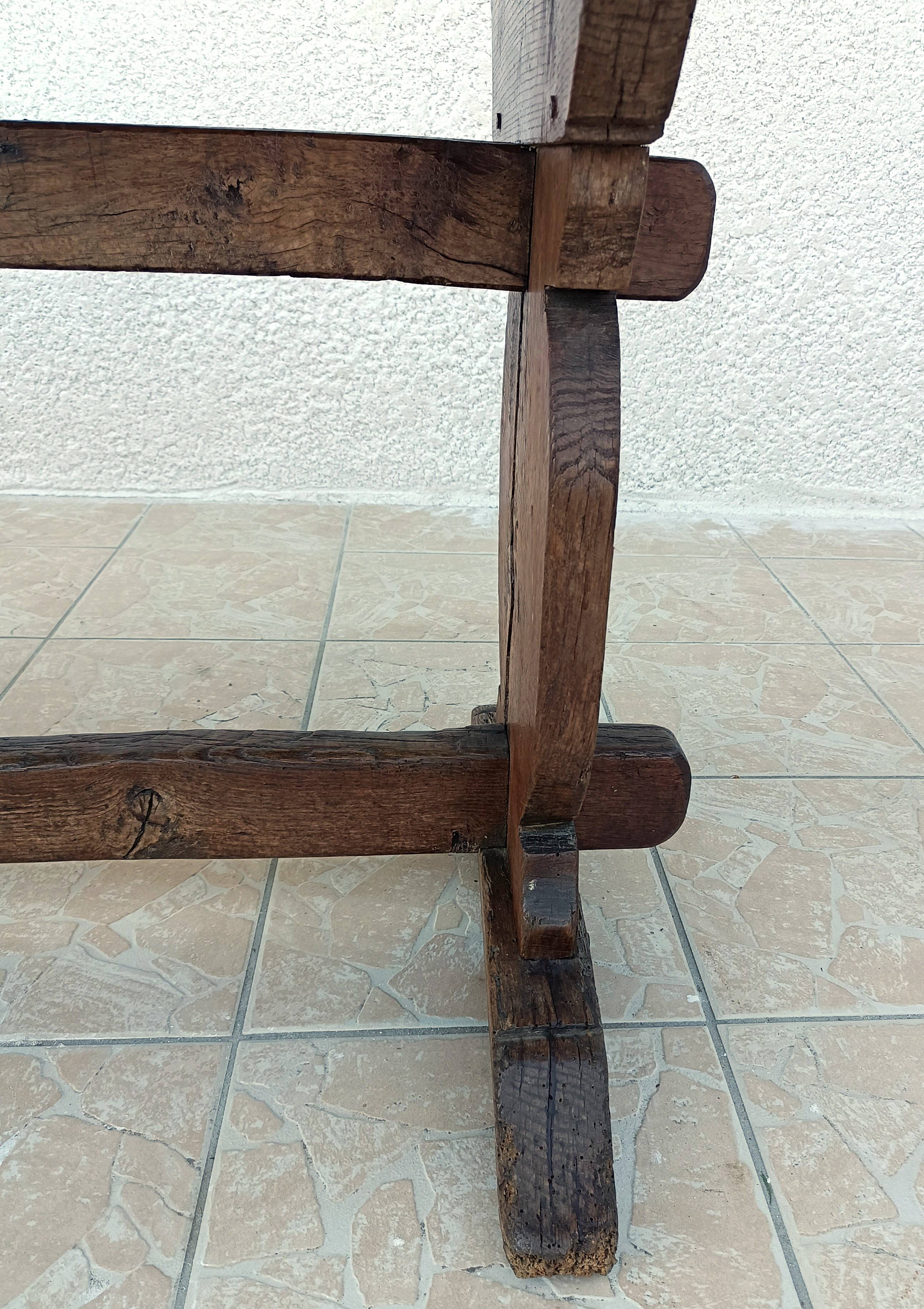 18th Century Solid Oak Monastery Table