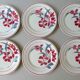 Set of 6 dessert plates, Saint Amand dahlia model, Spring stores