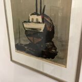 Lithographie originale de Gustav Rudberg