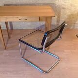 Table bureau bois massif clair ancienne vintage 1980