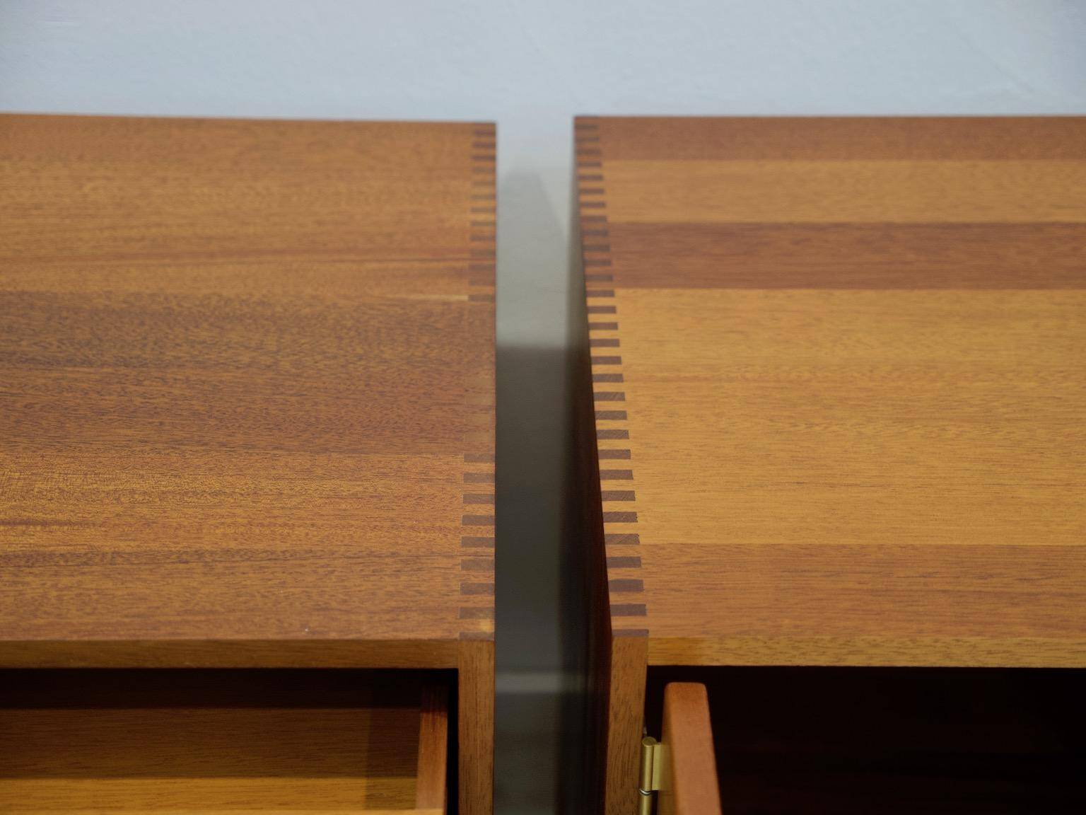 Pair of modern wooden credenzas from the mid-20th century by Christian Hvidt.