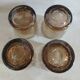 4 bubble glass water glasses