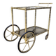Brass faux bamboo bar cart, Orsenigo Italy, 1970s
