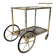 Brass faux bamboo bar cart, Orsenigo Italy, 1970s