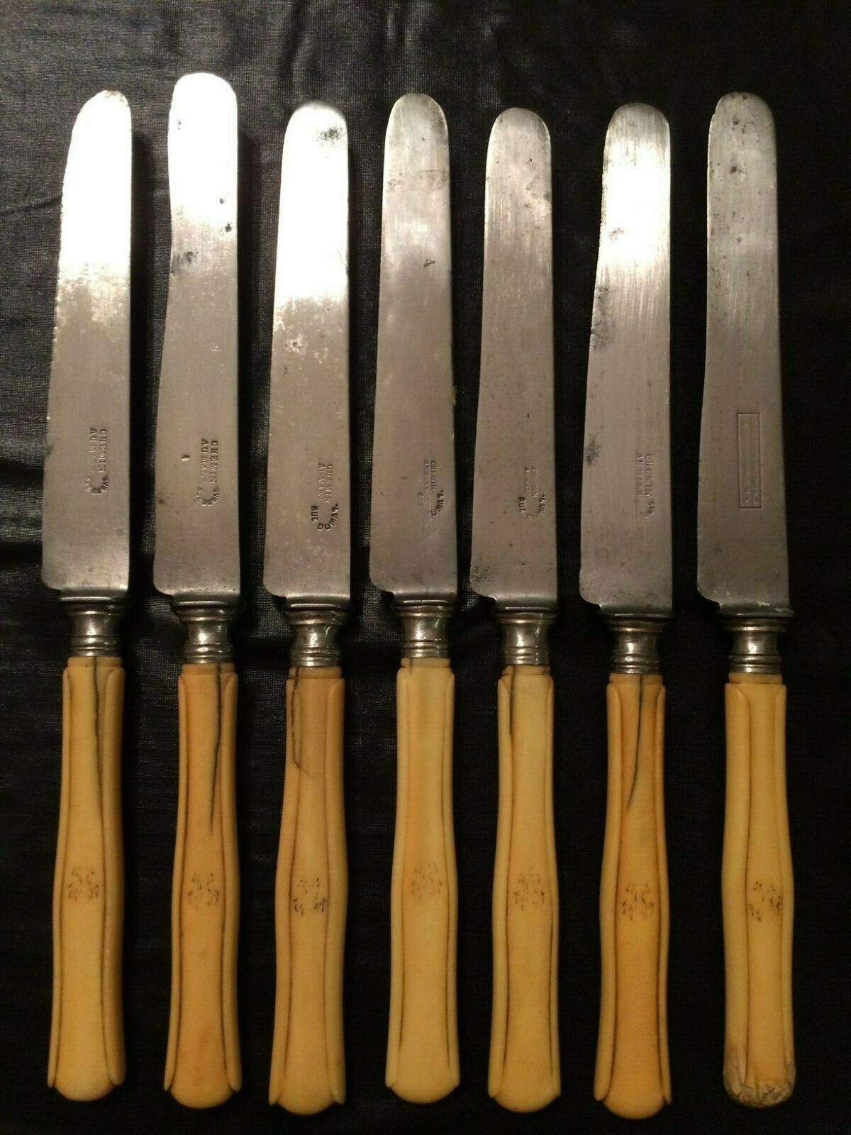 Lot de 7 couteaux lame en acier