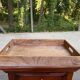 Large rectangular serving platter in solid wood Scandinavian style.