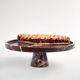 Marble cake stand in Rosso Levanto.