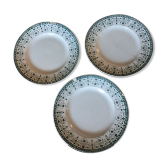 3 assiettes plates Moulin des Loups et Hamage