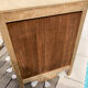 Beautiful oak sideboard, fully sanded, Louis XV style, with removable shelves.