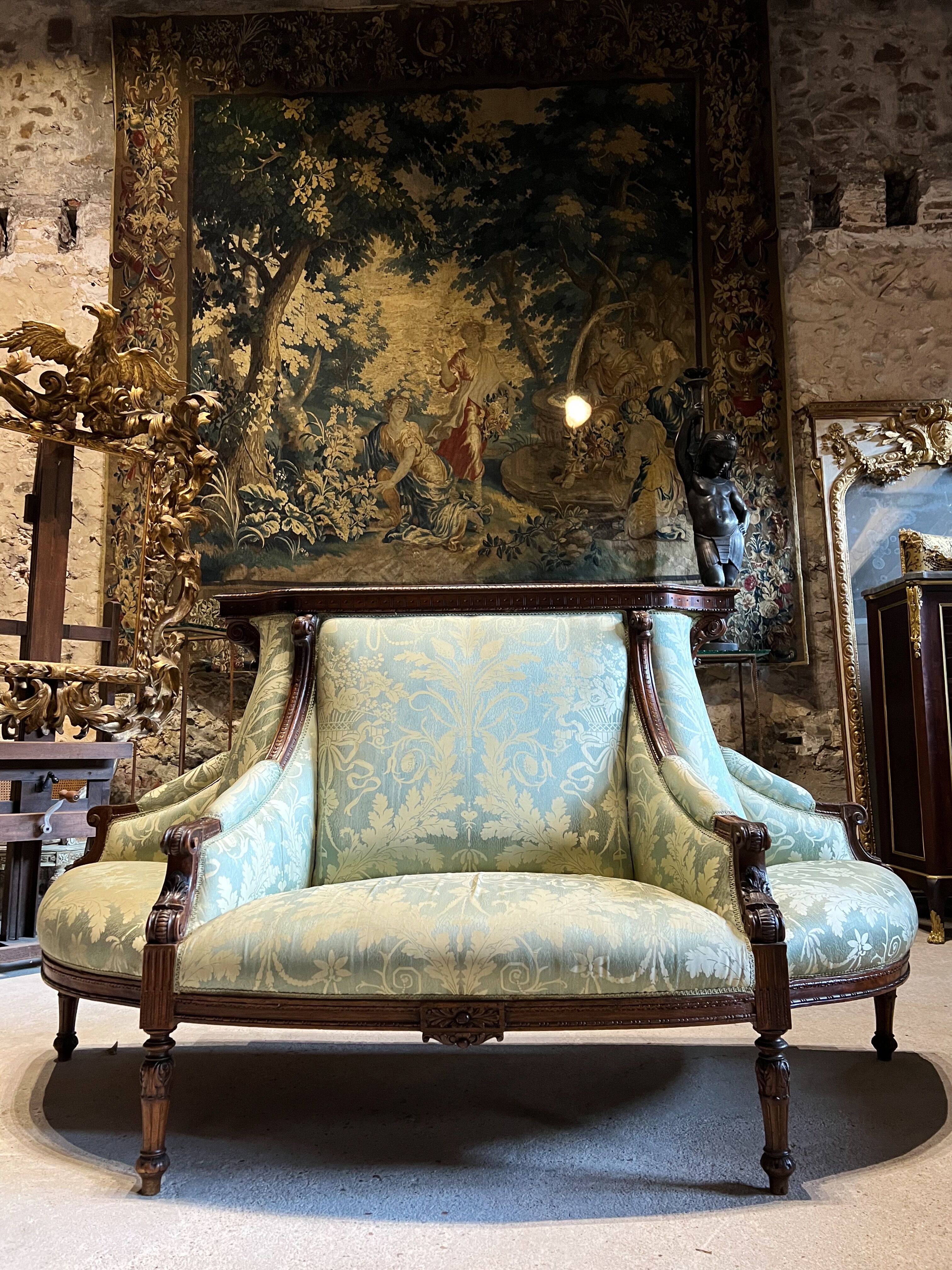 Sofa with Confidants Style Louis XVI Of the time Napoleon III half terminal