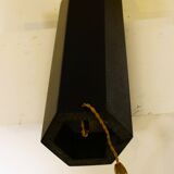 Black marble hexagonal lamp in the style of Jules Wabbes