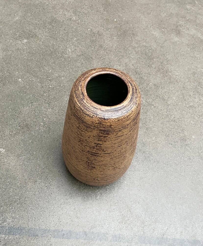 Brutalist mid-century studio ceramic vase by Sybille Karrenberg-Dresler, 1960s.