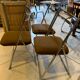 Série de 3 chaises pliantes vintage