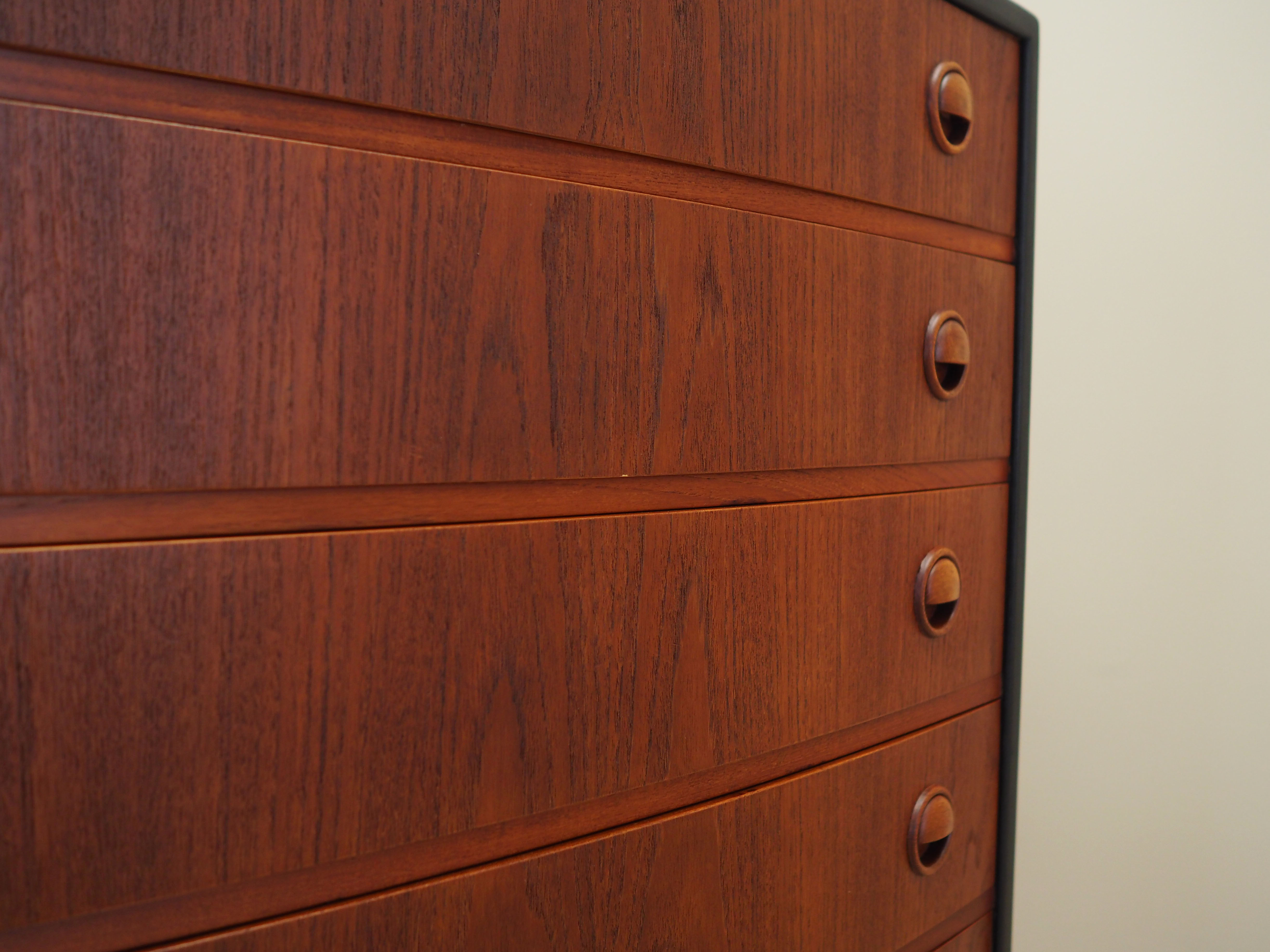 Commode en teck par Kai Kristiansen, fabricant Feldballes Møbelfabrik 1960