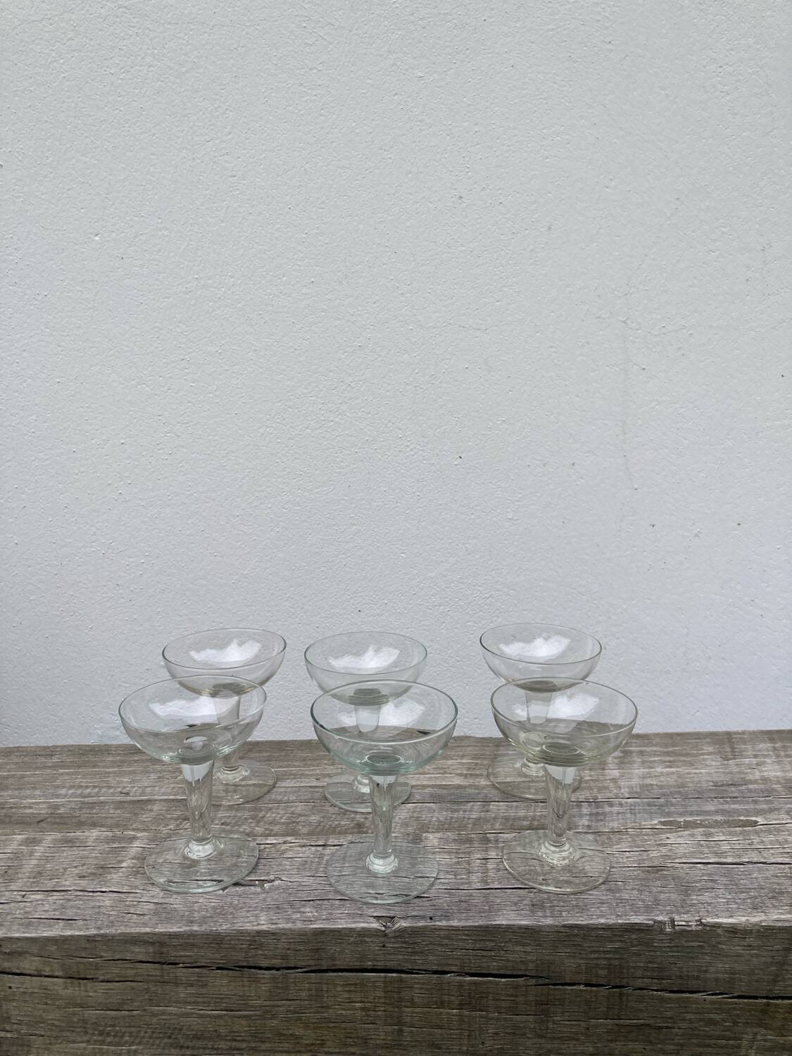 6 blown glasses / old cups