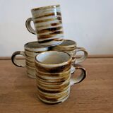 Hand-painted sandstone cups