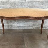 1900 Louis XV style bench in walnut, bench seat