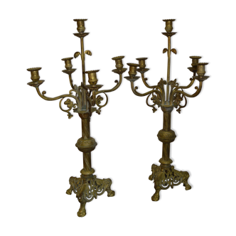 bronze candlesticks