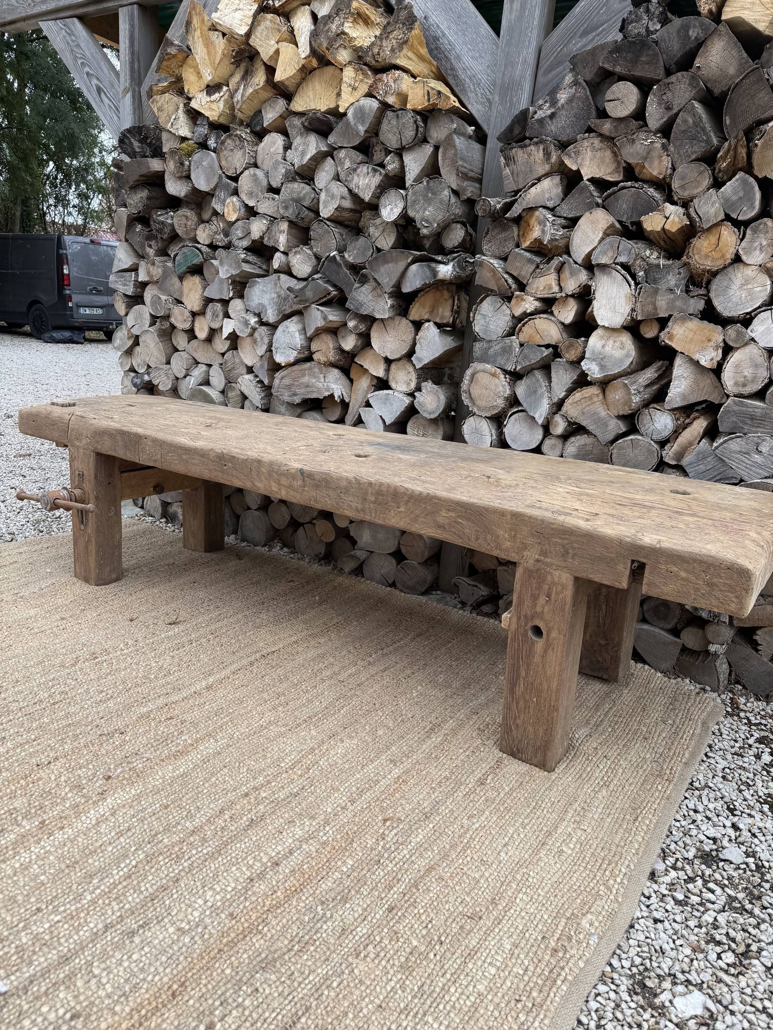 low carpenter's bench / TV cabinet bench