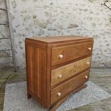 Commode art déco en chêne sablée