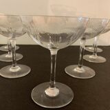 7 cut crystal champagne glasses
