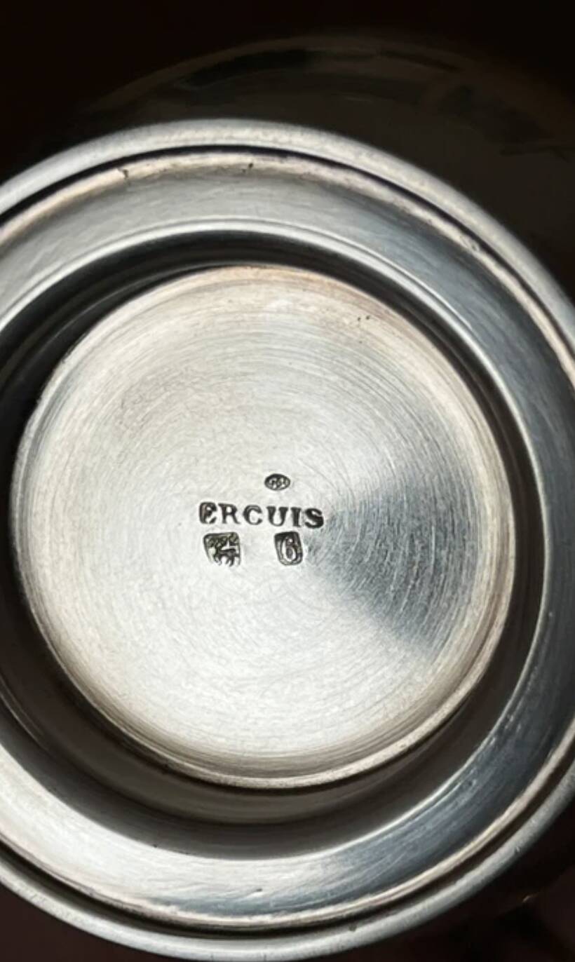 Silver-plated metal shaker ball, Art Deco, around 1930
