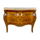 Commode galbée Style Louis XV en marqueterie
