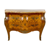 Commode galbée Style Louis XV en marqueterie