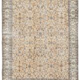 7x10 Floral Design Persian Rug, Living Room Rug, 216x304Cm