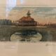 Original etching signed Schlumberger Vichy Bellerive the Allier golf chalet