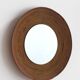 Italian rattan bamboo wall mirror, 1960s, 65 cm