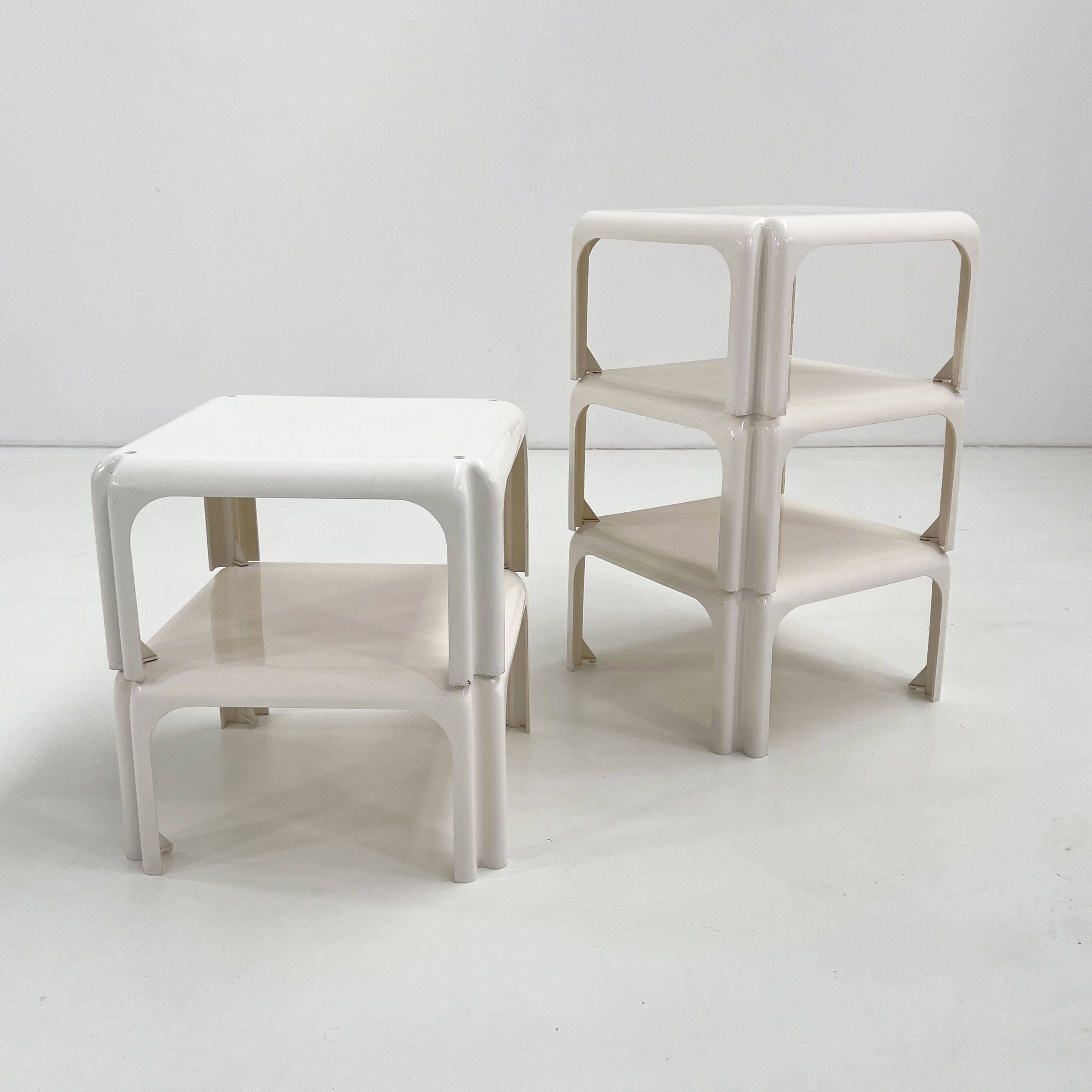Lot de 5 tables Modèle Elena par Vico Magistretti pour Artemide, 1970