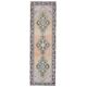 Vintage Turkish Hand-Knotted Wool Cotton Orange Runner Rug 92x307