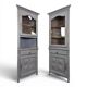 Pair of re-edged corner cabinets