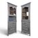 Pair of re-edged corner cabinets